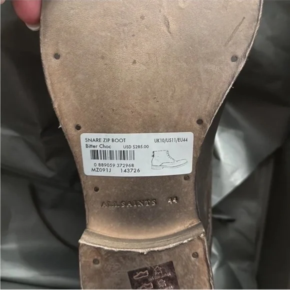 Allsaints Snare Zip Leather Boots
